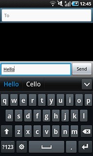 Press the required word to insert it.