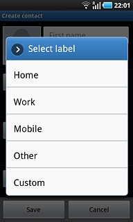 Press the required email type.