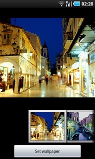 Press the required background image.Follow the instructions on the display to select settings for the selected background image.