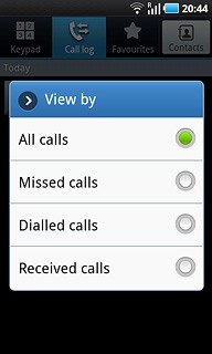 Press the required call list.