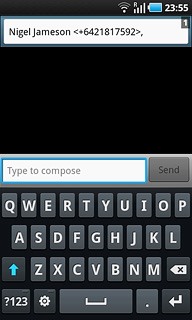 Press Type to compose.Write the text for your text message.