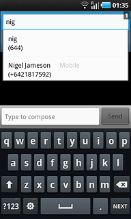Press the required contact.