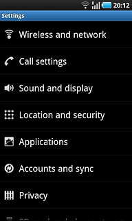 Press Wireless and network.