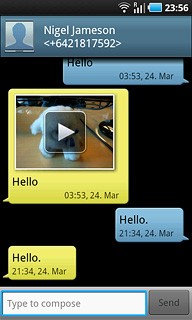 Press Type to compose.Write the required text.