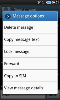 Press Delete message.