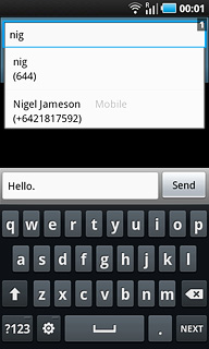 Press the required contact.
