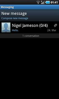 Press the required sender.