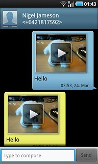 Press Type to compose.Write the picture message.