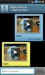 Press and hold the required picture message until a pop-up menu is displayed.
