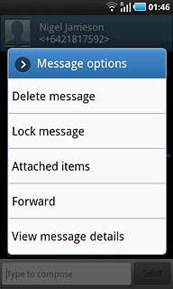 Press Delete message.
