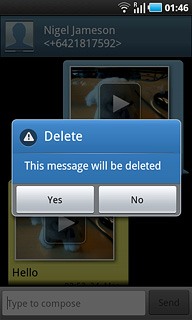 Press Yes to confirm.