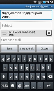 Write subject and text for your email message.Press Send.