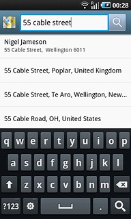 Key in the required destination.Results matching what you key in are displayed.Press the required destination.