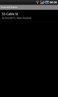Your favourite locations are displayed.Press the required destination.