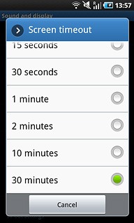 Press the required period.