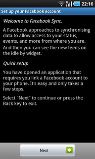 If you select a social network:Press Next.