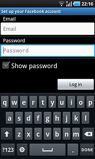 Key in your email address or username.Press Password and key in your password.