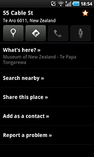Press the directions icon.