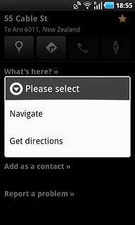 Press Get directions.