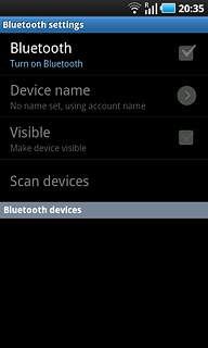 Press Bluetooth to activate Bluetooth.