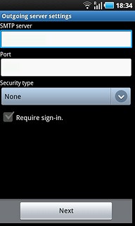 Press the drop down list below Security type.