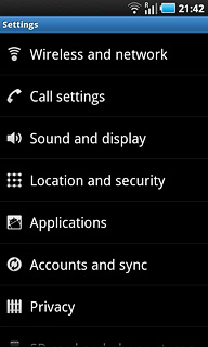 Press Call settings.