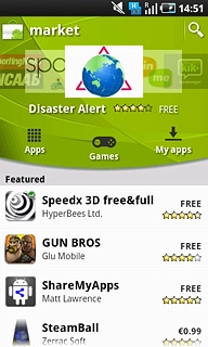 Press the search icon.