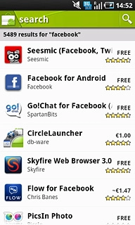 Press Facebook for Android.