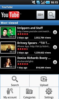 Press Upload.Press the required folder.Press the required video clip.Follow the instructions on the display to upload the selected video clip.