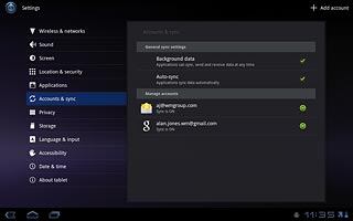 Press Accounts and sync.