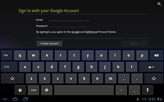 Press the field next to Password and key in the password for your Google account.