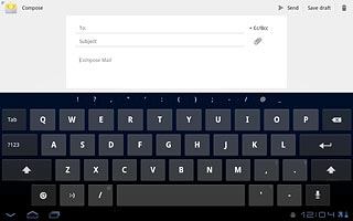 To key in numbers or symbols:Press ?123.