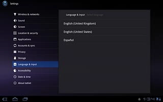 Press the required language.