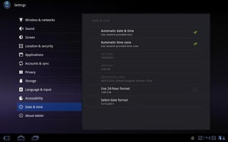 Press the home icon to return to standby mode.