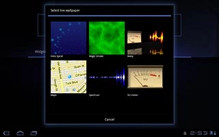 Press the required background image.