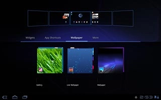 Press the home icon to return to standby mode.
