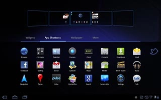 To add a display shortcut:Press and hold anywhere on the display.Press App Shortcuts or More.