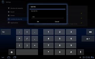Key in a new four-digit PIN and press OK.