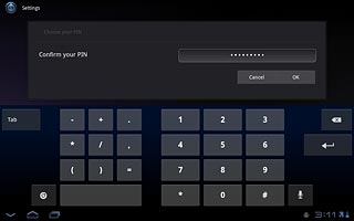 Key in the lock code again and press OK.