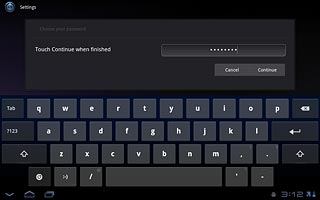 Key in the required lock code and press Continue.