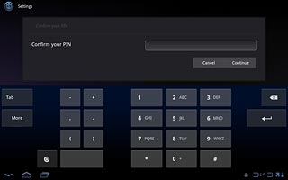 If the lock code is a PIN:Key in the current lock code and press Continue.