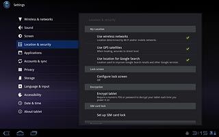 Press the home icon to return to standby mode.