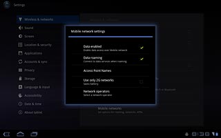 Press Use only 2G networks to activate or deactivate the function.