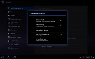 Press the home icon to return to standby mode.