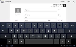 Press Name and key in the required name.