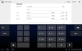 Press the field next to the phone number.