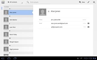 Press the required contact.