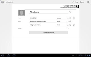 Press the menu icon.