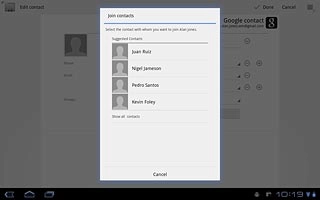 Press Show all contacts to see more contacts.