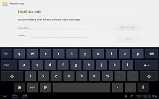 Press the field next to Password and key in the password for your email account.